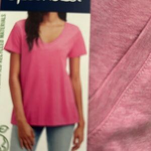 Splendid Gray V-Neck Short Sleeve T-Shirt